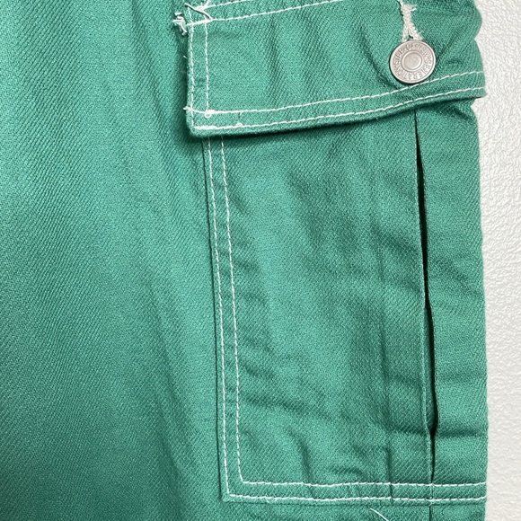 S.O.N.G 90’s Boyfriend Cargo Pants High Rise Green Size 1/25 - Picture 6 of 15